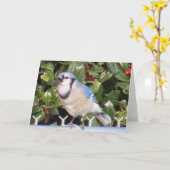 Het blauwe Wenskaart van de Vlaamse gaai Kaart (Gele Bloem)