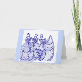 Het blauwe Wenskaart van de Vrouwen van China van Kaart