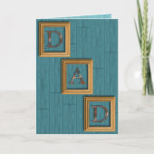 Het blauwe Wenskaart van Vaderdag van de Raad Kaart (Voorkant)