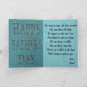 Het blauwe Wenskaart van Vaderdag van de Raad Kaart (Binnen)