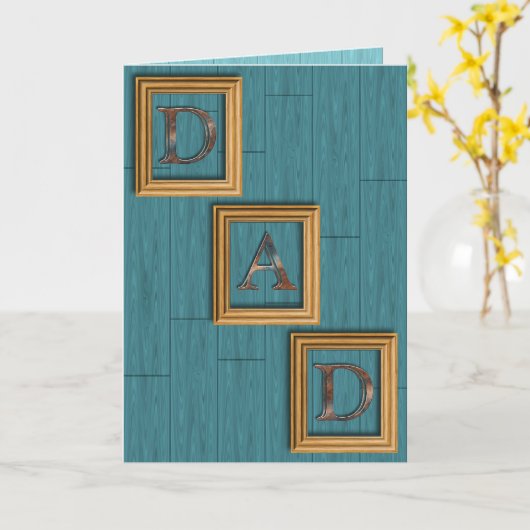 Het blauwe Wenskaart van Vaderdag van de Raad Kaart (Gele Bloem)