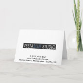 Het Blauwe Wenskaart van Vesta Kaart (Achterkant)