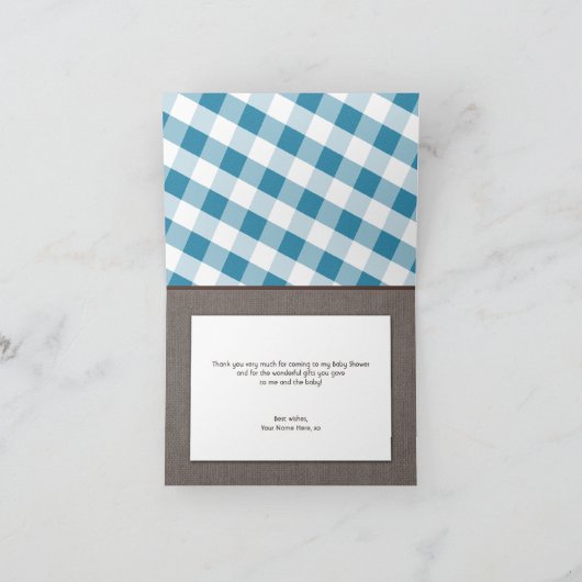 Het blauwe & Witte Canvas van de Gingang dankt u Bedankkaart (Binnen)