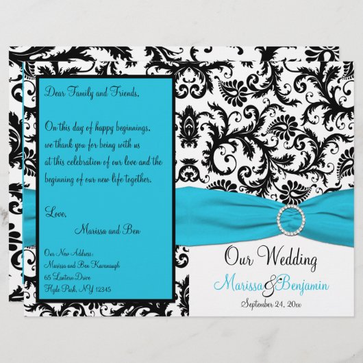 Het Blauwe, Witte en Zwarte Programma van de Weddi (Voorkant / Achterkant)