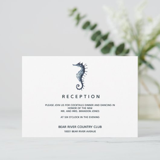 Het blauwe zeepaard | Bodemafdekking Kaart (Staand voorkant)