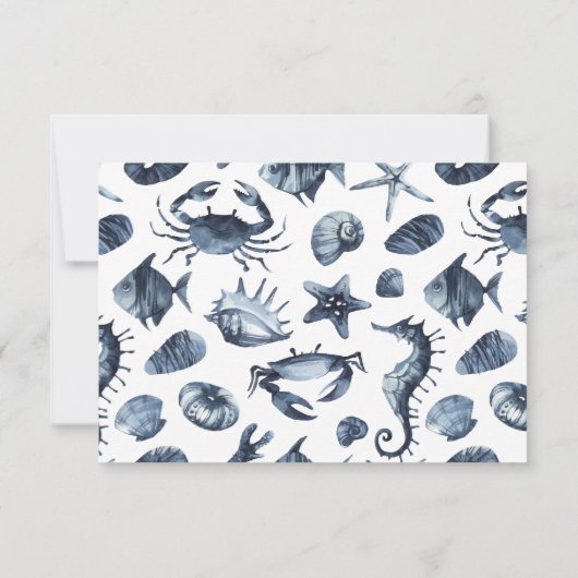 Het blauwe zeepaard | Bodemafdekking Kaart (Achterkant)