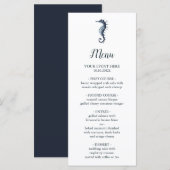 Het blauwe zeepaard | Nautical Wedding Menu (Voorkant / Achterkant)