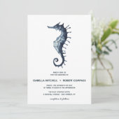 Het blauwe zeepaard | Uitnodiging tot weddenschapp (Staand voorkant)
