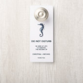 Het blauwe zeepaardje | Huwelijksgast Deurhanger (Op knop)