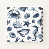 Het blauwe zeepaardje | Maritiem nautisch huwelijk Notitieboek (Achterkant)