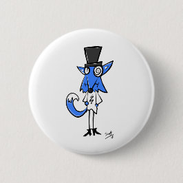 Het blauwe zwembad ronde button 5,7 cm