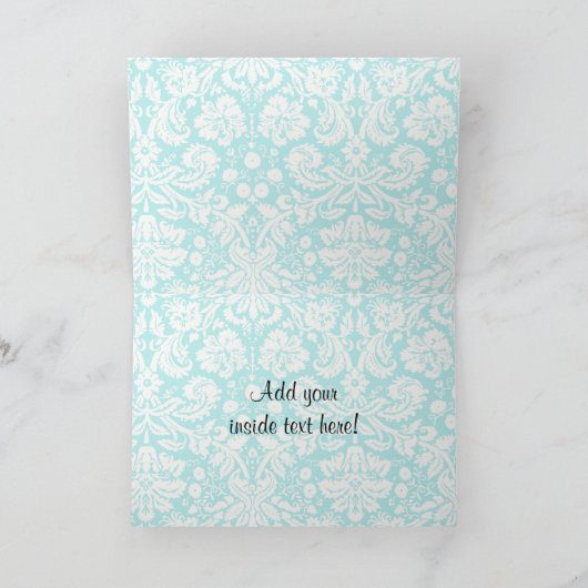 Het blauwgroen Biljart van het Damast Kaart (Binnen)