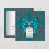 Het blauwgroen Blauwe Doopsel van het Doopsel van Kaart (Voorkant / Achterkant)