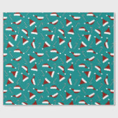 Het blauwgroen Blauwe Rode Verpakkende Document Cadeaupapier (Vlak)