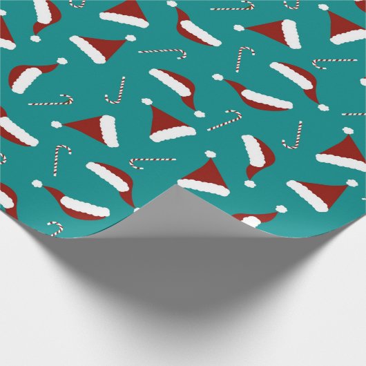 Het blauwgroen Blauwe Rode Verpakkende Document Cadeaupapier (Hoek)