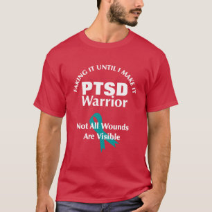 Het Blauwgroen Grafische Lint van de Citaten van T-shirt