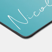 Het blauwgroen Manuscript van de Handtekening van Bureaumat (Hoek)