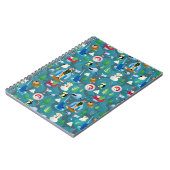 Het Blauwgroen Patroon van Elf en van Karakters be Notitieboek (Linkerzijde)