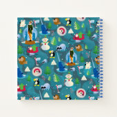 Het Blauwgroen Patroon van Elf en van Karakters be Notitieboek (Achterkant)