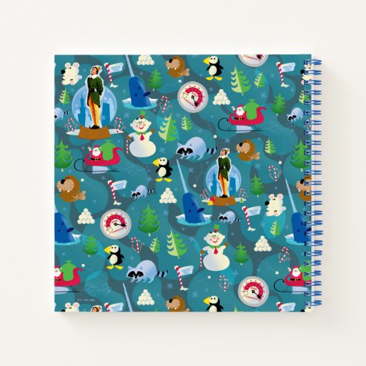 Het Blauwgroen Patroon van Elf en van Karakters be Notitieboek (Achterkant)