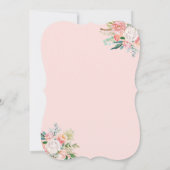 Het Blauwgroen, roze Baby shower van een meisje me Kaart (Achterkant)