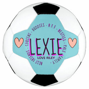 Het blauwgroen roze van LExie van het voetbal