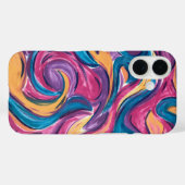 Het blazen in de Abstracte kunst van het Wind-hand Case-Mate iPhone Case (Achterkant (horizontaal))