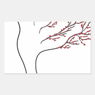 Het blazen in de wind rechthoekige sticker