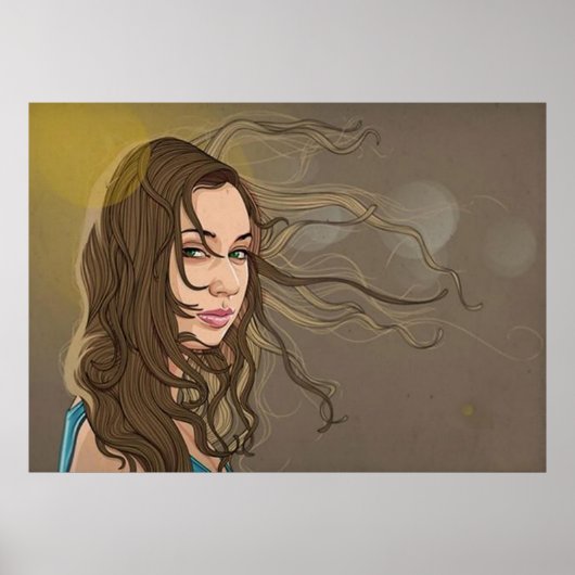 Het blazen in het Poster van de Wind (Voorkant)