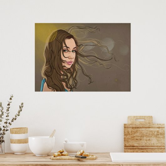 Het blazen in het Poster van de Wind (Keuken)