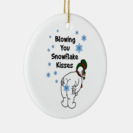 Het blazen van je Snowflake Kisses Ornament (Rechts)