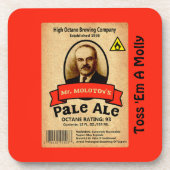 Het Bleke etiket van de heer Molotov Bier Onderzetter (Voorkant)