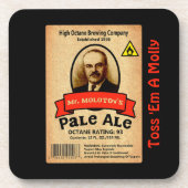 Het Bleke etiket van de heer Molotov Bier Onderzetter (Voorkant)