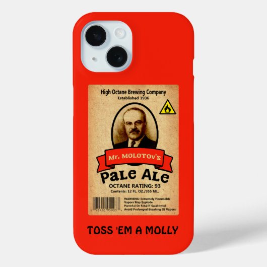 Het Bleke etiket van de heer Molotov Case-Mate iPhone Case (Achterkant)