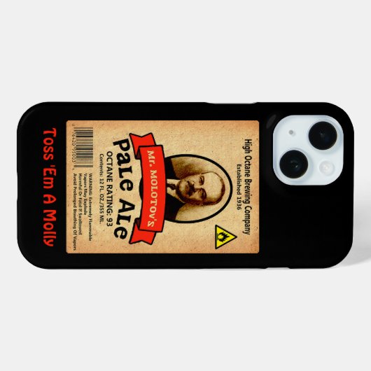Het Bleke etiket van de heer Molotov Case-Mate iPhone Case (Achterkant (horizontaal))