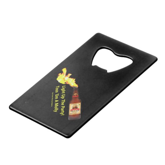 Het Bleke etiket van de heer Molotov Creditkaart Flessenopener (Achterkant Gekanteld)