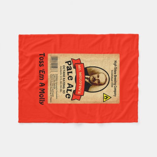 Het Bleke etiket van de heer Molotov Fleece Deken (Voorkant (Horizontaal))