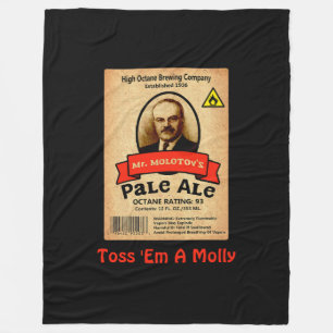 Het Bleke etiket van de heer Molotov Fleece Deken