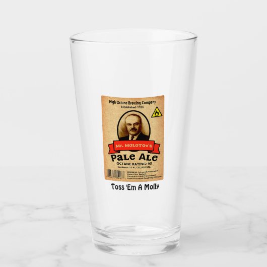 Het Bleke etiket van de heer Molotov Glas (Voorkant)