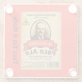 Het Bleke etiket van de heer Molotov Glazen Onderzetter (Achterkant)