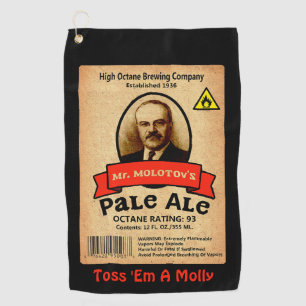 Het Bleke etiket van de heer Molotov Golfhanddoek