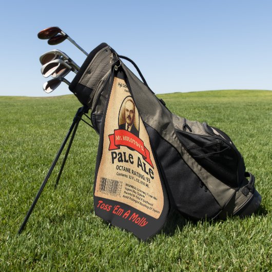 Het Bleke etiket van de heer Molotov Golfhanddoek (Groen)
