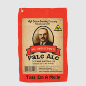 Het Bleke etiket van de heer Molotov Golfhanddoek (Voorkant)