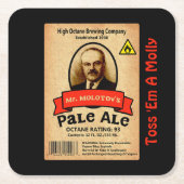 Het Bleke etiket van de heer Molotov Kartonnen Onderzetters (Voorkant)