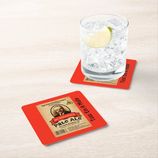 Het Bleke etiket van de heer Molotov Kartonnen Onderzetters (Insitu)