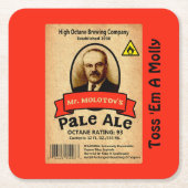 Het Bleke etiket van de heer Molotov Kartonnen Onderzetters (Voorkant)