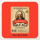 Het Bleke etiket van de heer Molotov Kartonnen Onderzetters (Voorkant)