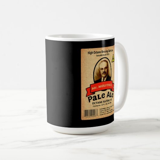 Het Bleke etiket van de heer Molotov Koffiemok (Voorkant rechts)