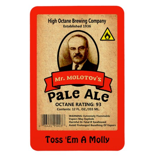 Het Bleke etiket van de heer Molotov Magneet (Verticaal)