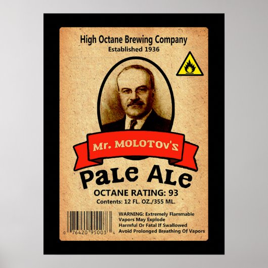 Het Bleke etiket van de heer Molotov Poster (Voorkant)